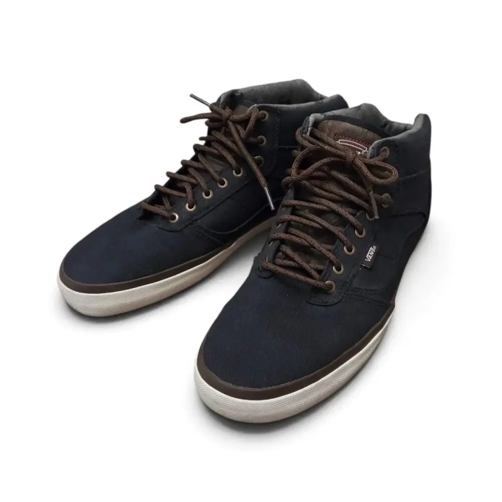 Vans OTW Bedford Mid Top Sneakers Navy Blue Canvas Lined Men's 12 Skate Shoes
